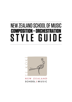 NZSM Composition and Orchestration Style Guide