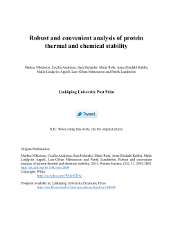 Robust and convenient analysis of protein thermal and