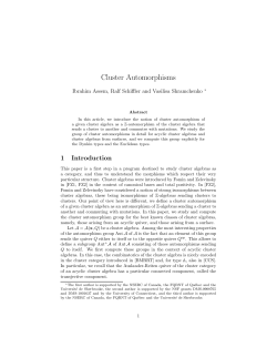 Cluster Automorphisms - Universit&eacute; de Sherbrooke