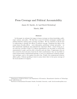 Press Coverage and Political Accountability