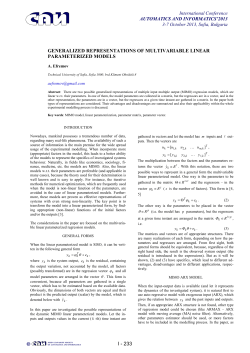 generalized representations of multivariable linear parameterized