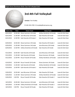 3rd-4th Fall Volleyball - YMCA Youth Sports Programs
