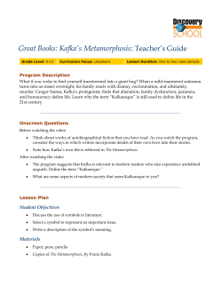 Great Books: Kafka`s Metamorphosis: Teacher`s Guide