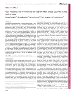Gait models and mechanical energy in three cross