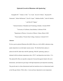 Re growth - UCSB Physics - University of California, Santa Barbara