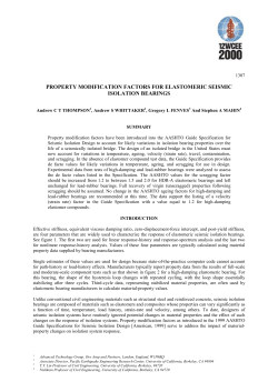 property modification factors for elastomeric seismic isolation bearings