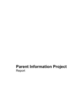 Parent Information Project Report V0.2