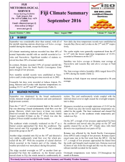 Sept 2016 - Fiji Meteorological Service