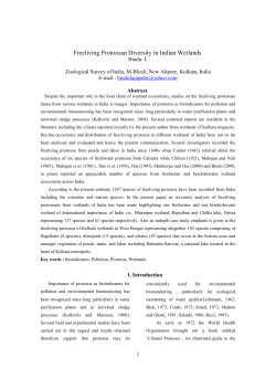 Freeliving Protozoan Diversity in Indian Wetlands