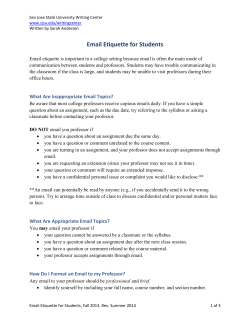 Email Etiquette for Students