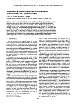 A Deterministic Geometric Representation of Temporal Rainfall