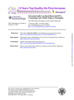 Containing CpG Motifs Induces Meningitis Intracisternally Localized