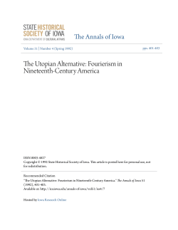 The Utopian Alternative: Fourierism in