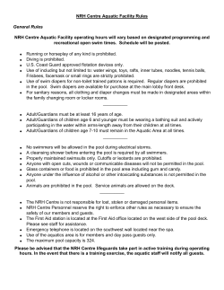 NRH Centre Aquatic Facility Rules