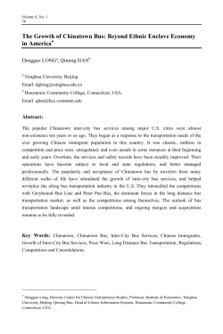 The Growth of Chinatown Bus - Cambridge Journal of China Studies