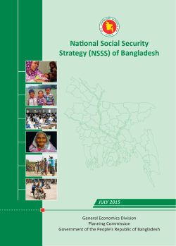 National Social Security Strategy (NSSS) of Bangladesh