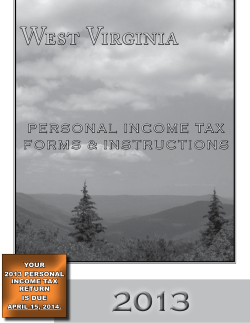 2013 West Virginia Personal Income Tax Forms and