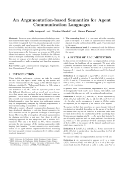 An Argumentation-based Semantics for Agent Communication