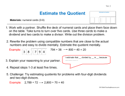 Estimate the Quotient
