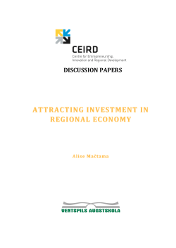 attracting investment in regionaleconomy