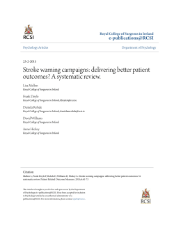 Stroke warning campaigns - e-publications@RCSI
