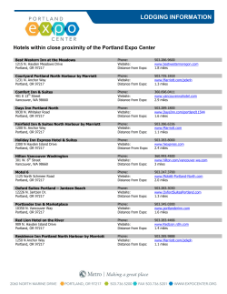 Hotel List - Portland Expo Center