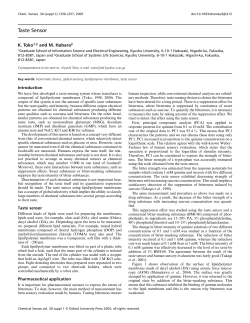 Taste Sensor - Oxford Academic