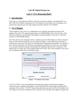Lab 3: VGA Bouncing Ball I 1. Introduction 2. VGA Display