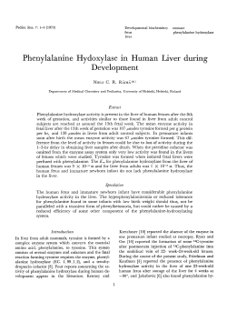 Phenylalanine Hydoxylase in Human Liver during
