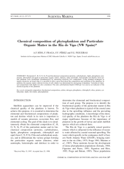 Chemical composition of phytoplankton and Particulate - ICM-CSIC