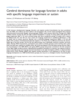 Cerebral dominance for language function in