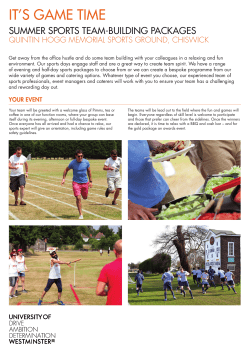 sports days` brochure