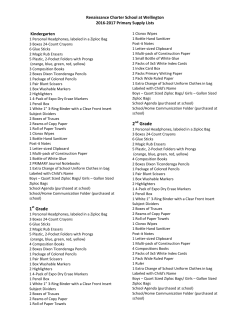 Supply_Lists_SY_17 - Renaissance Charter School at Wellington