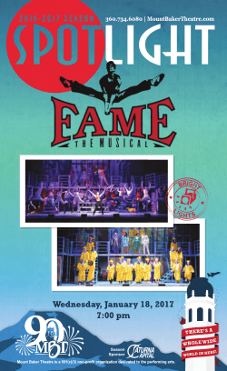 Playbill for Fame &ndash; The Musical