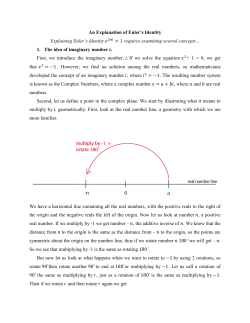 An Explanation of Euler`s Identity Explaining Euler`s Identity   2