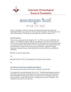Scavenger Hunt War 1812 - The Cataraqui Archaeological