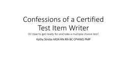 Confessions of a Certified Test Item Writer
