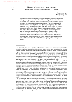 Minutes of Montgomery Improvement Association Founding Meeting