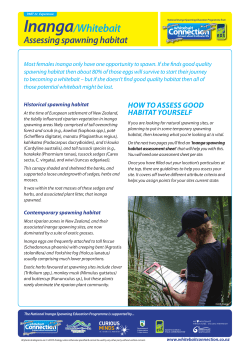 Assessing Spawning habitat