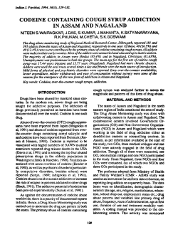 codeine containing cough syrup addiction in assam