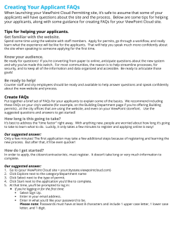 Creating Your Applicant FAQs