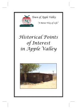 Historical Points of Interest in Apple Valley
