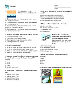 1. How are ocean waves different from sound