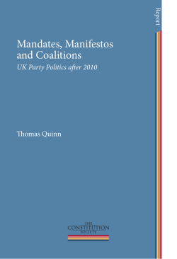 Mandates, Manifestos and Coalitions