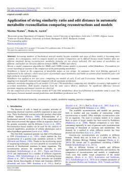 Application of string similarity ratio and edit distance in - BIT