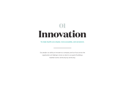 Innovation - Aetna`s Health Section