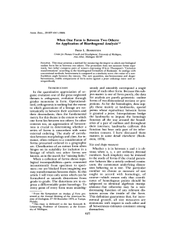 When One Form is Between Two Others: An Application of