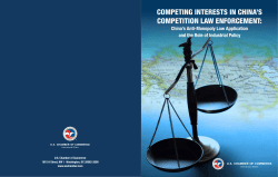 Competing Interests in China`s Competition Law Enforcement