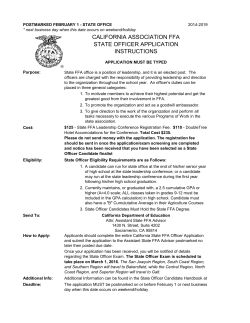 State Officer Application