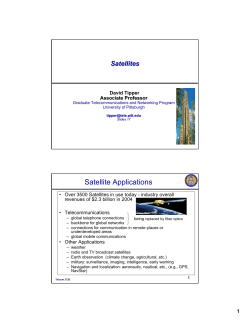 Satellite Applications - University of Pittsburgh